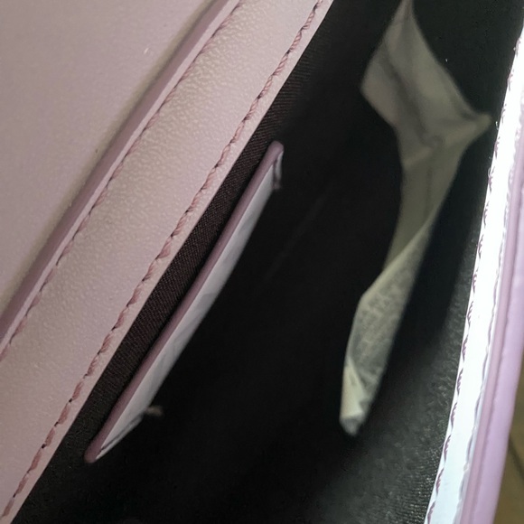 Zara Mini Crossbody Bag with Topstitching. Lilac Colour. - Picture 9 of 15